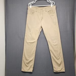 Levis 508 Jeans Mens 34x29 Tan Beige Denim Regular Taper White Tab Tagged 33x30